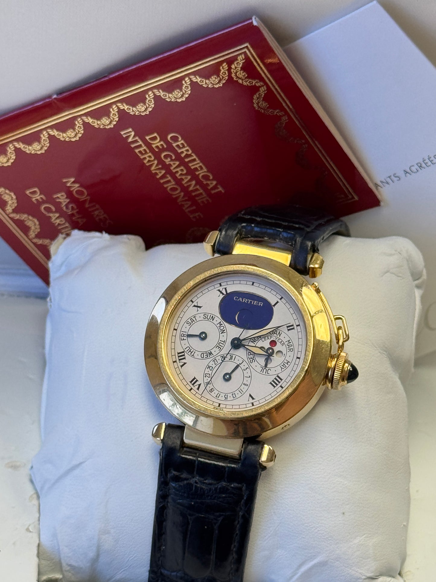 Cartier Pasha
Perpetual Calendar WARRANTY deployment buckle