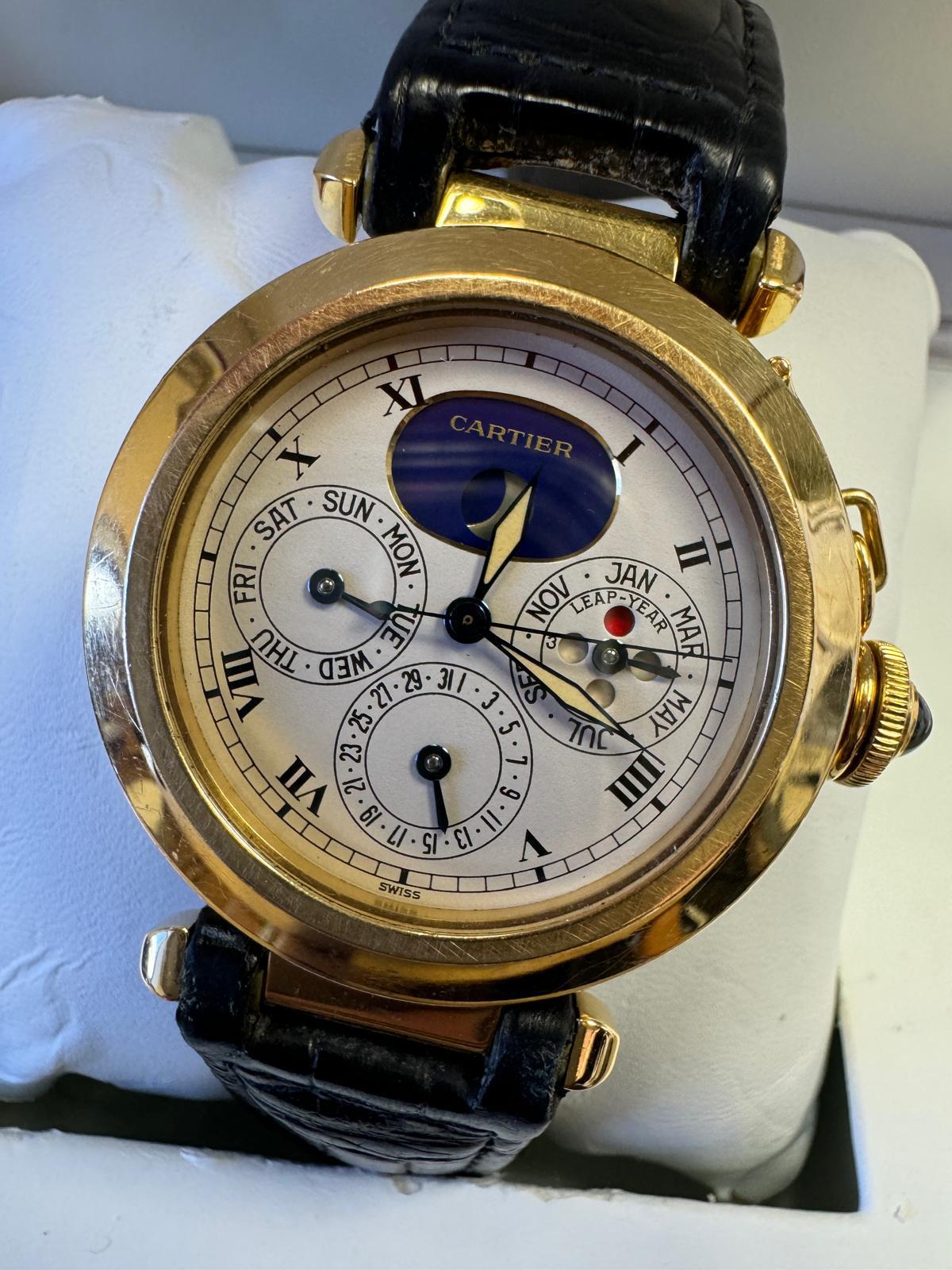 Cartier Pasha
Perpetual Calendar WARRANTY deployment buckle