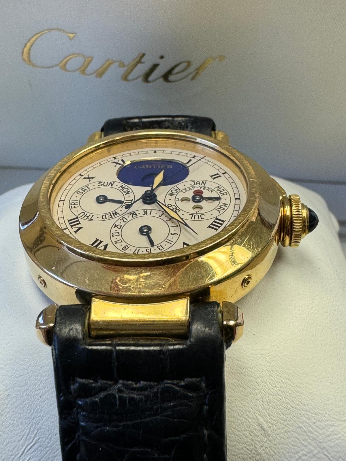 Cartier Pasha
Perpetual Calendar WARRANTY deployment buckle