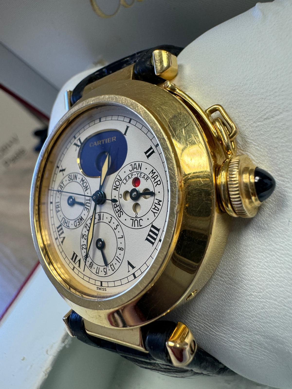 Cartier Pasha
Perpetual Calendar WARRANTY deployment buckle