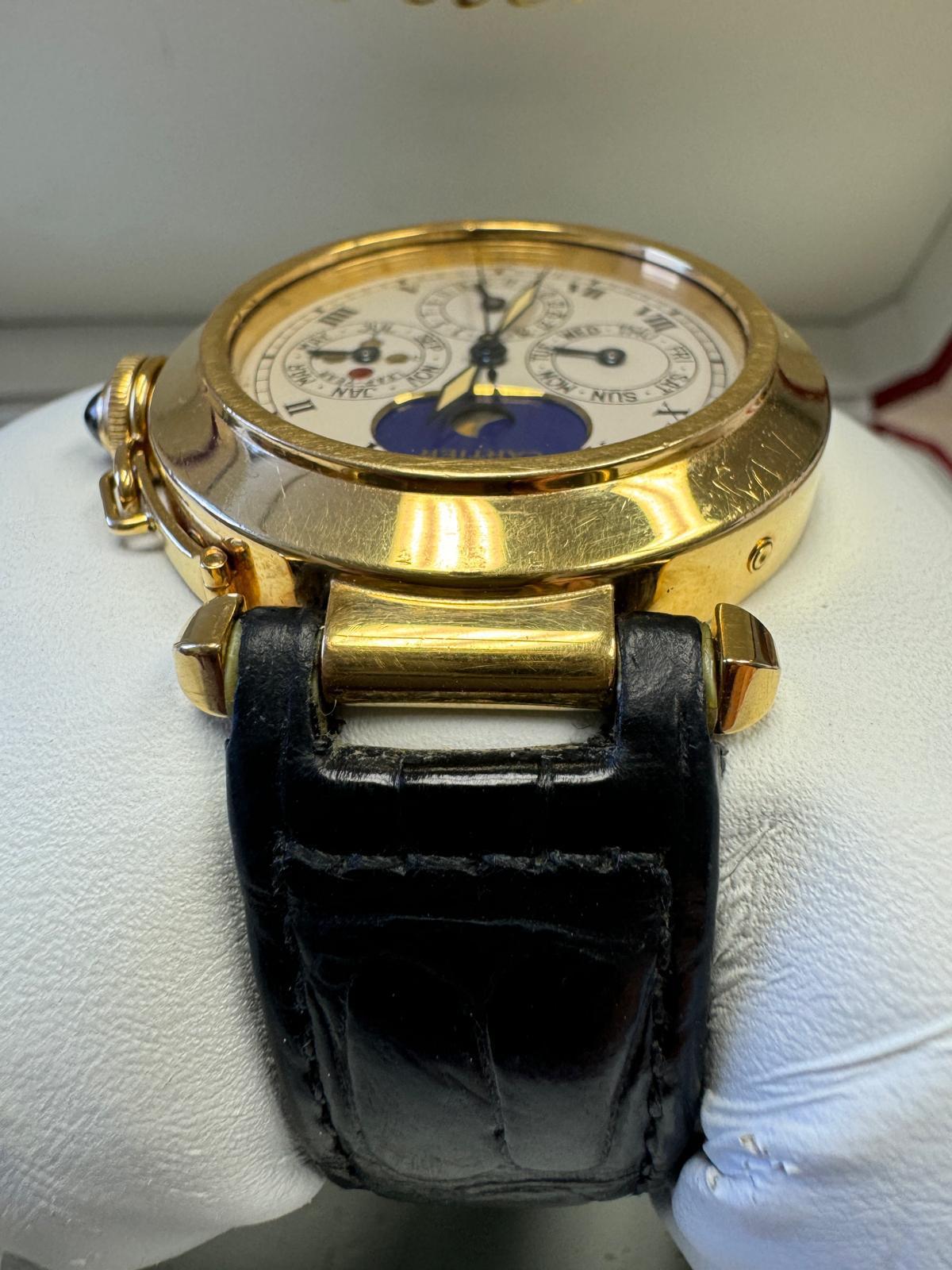 Cartier Pasha
Perpetual Calendar WARRANTY deployment buckle