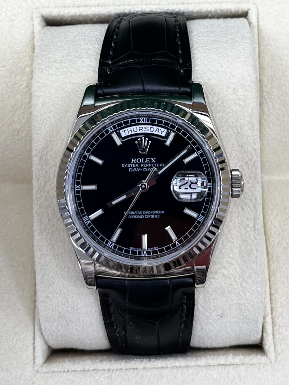 Rolex Day-Date WG Black 118139