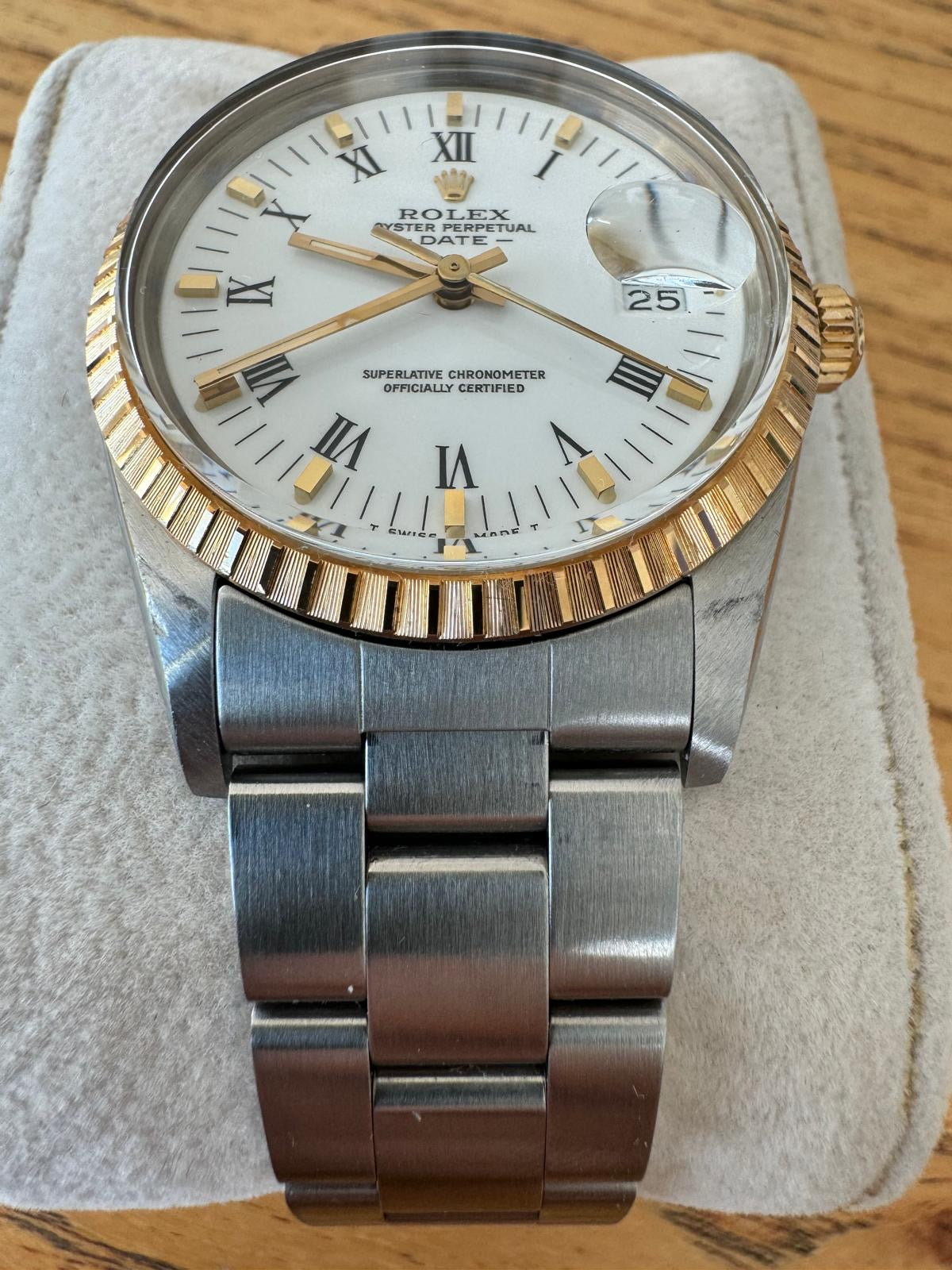 Rolex Oyster Perpetual Date UNPOLISHED with STICKER and PAPERS