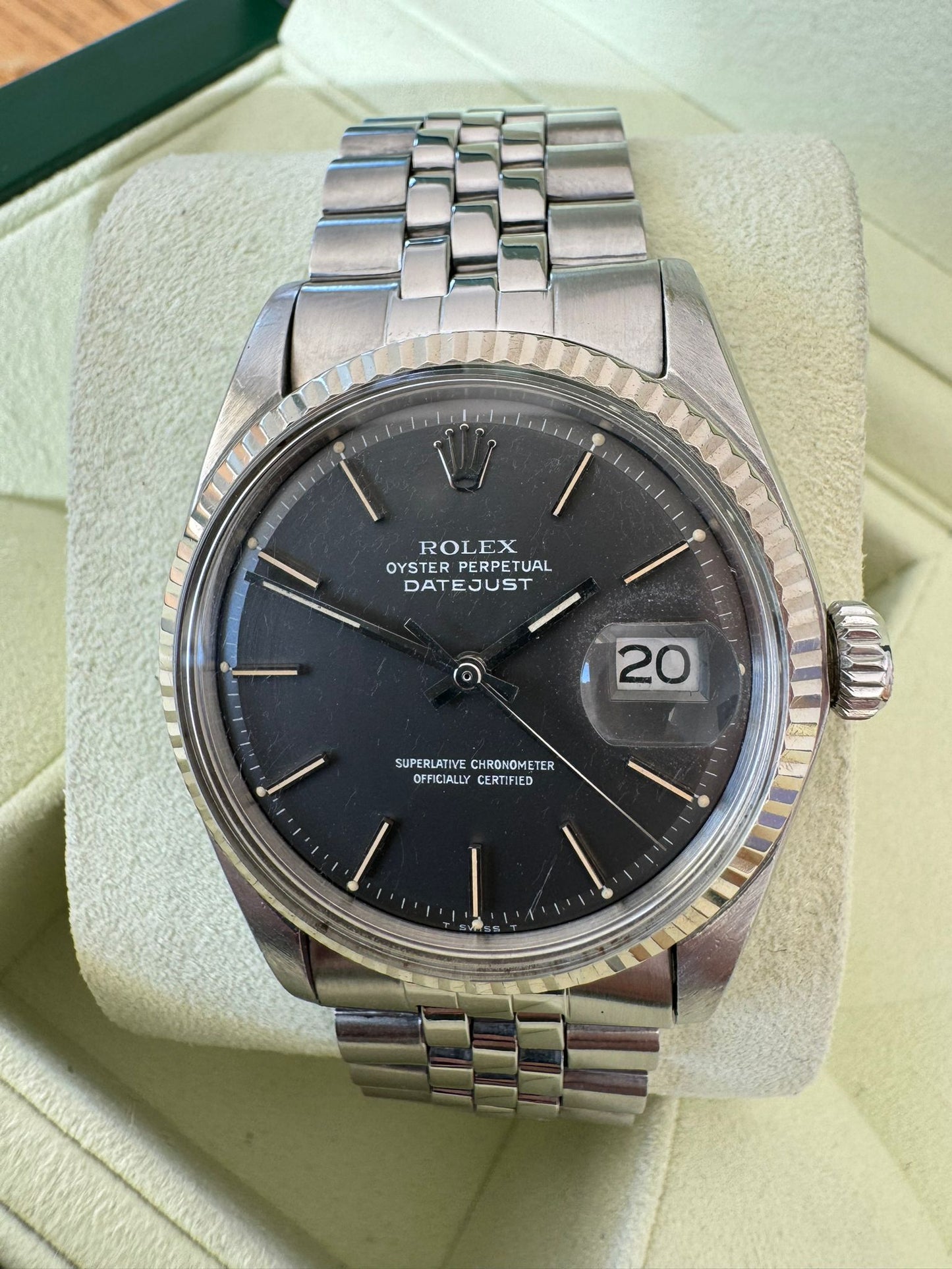 Rolex Datejust 36 GREY GHOST DIAL White Gold Bezel