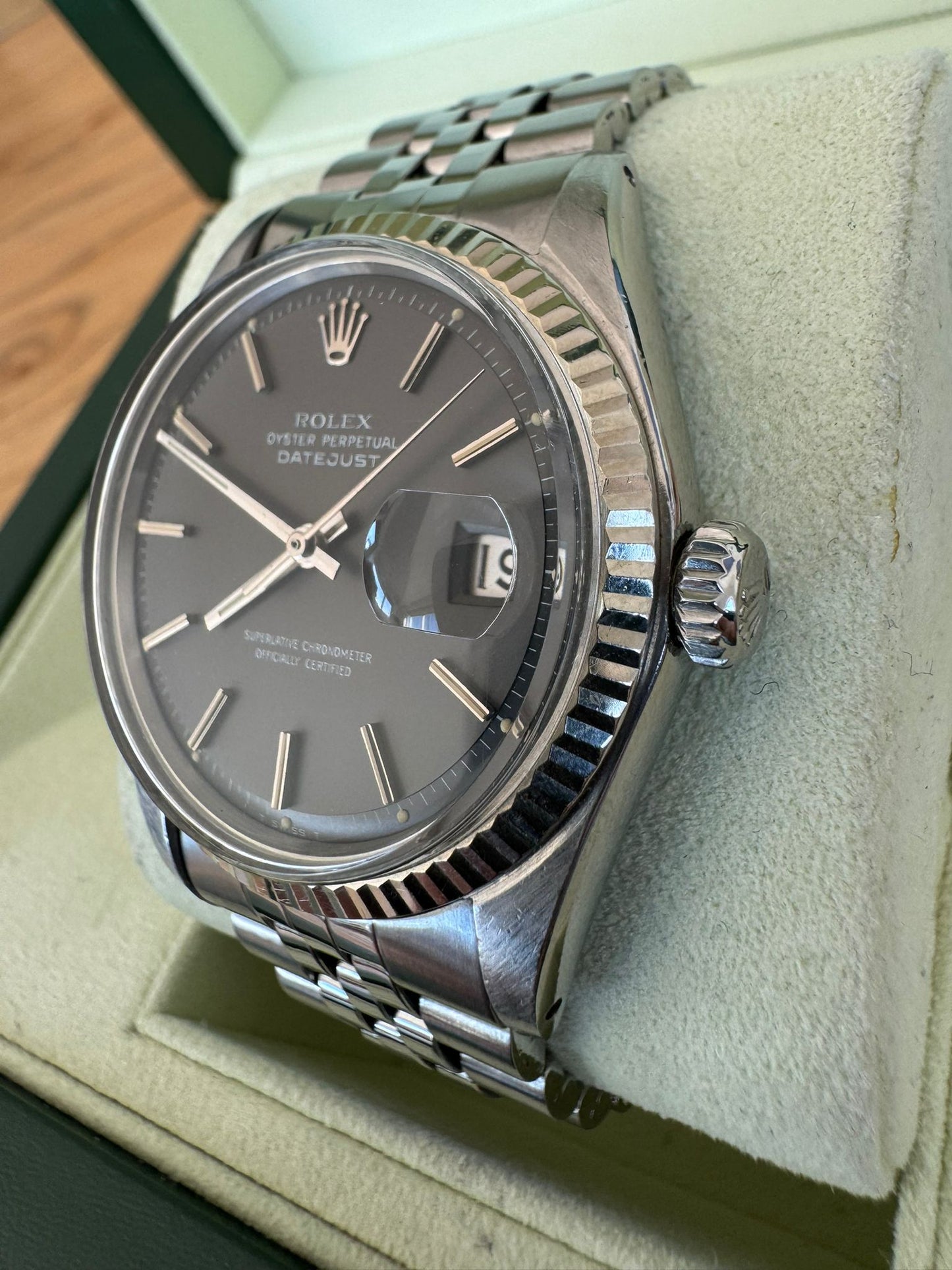 Rolex Datejust 36 GREY GHOST DIAL White Gold Bezel