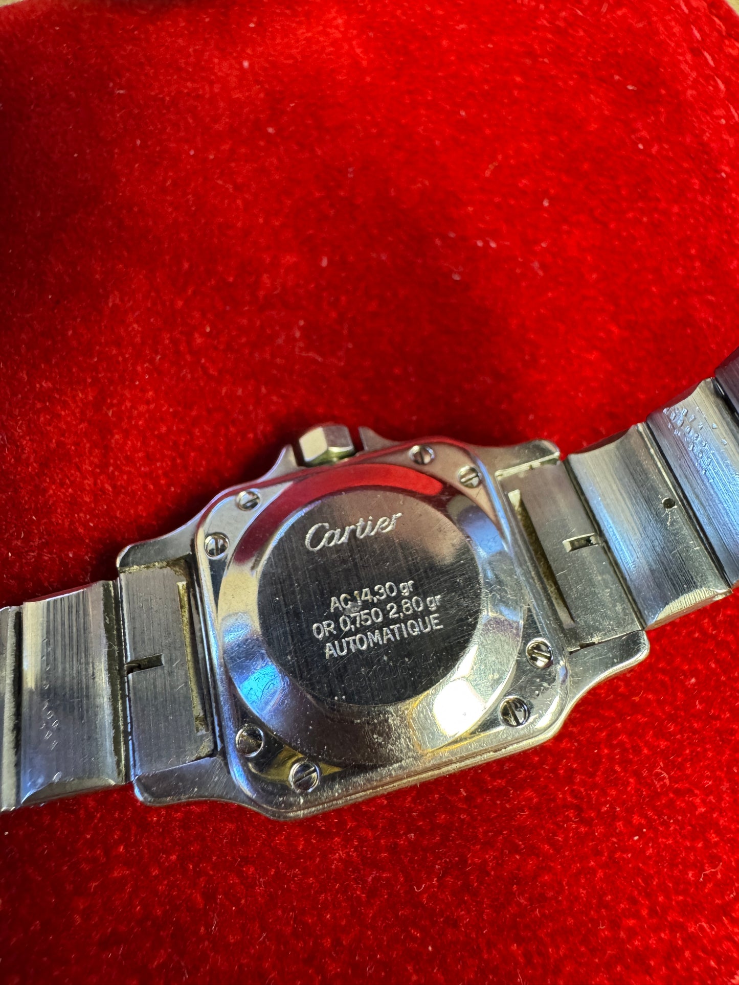 Cartier Santos
Lady Two Tone 18k gold WARRANTY BOOKLET TRAVEL POUCH