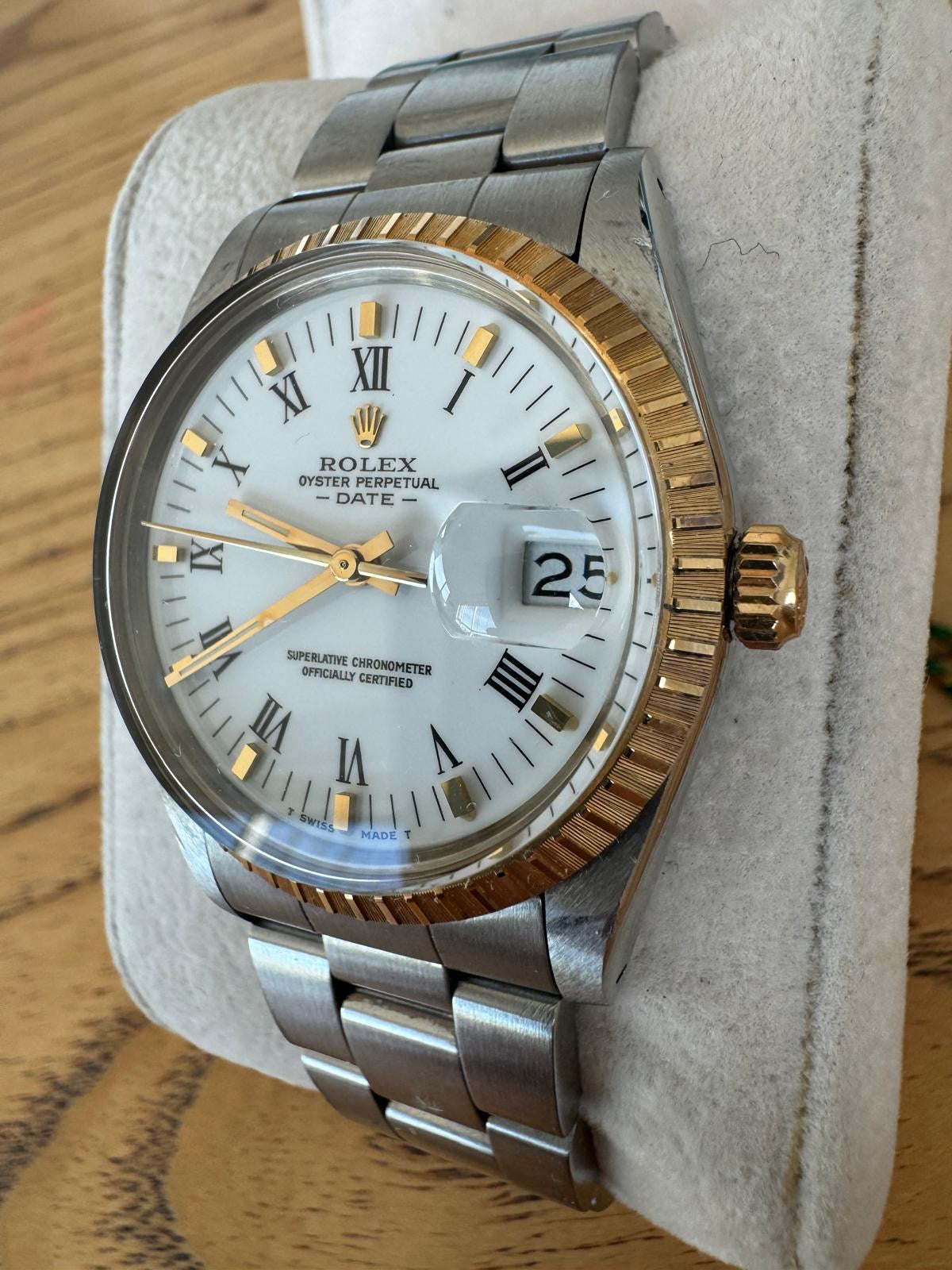 Rolex Oyster Perpetual Date UNPOLISHED with STICKER and PAPERS