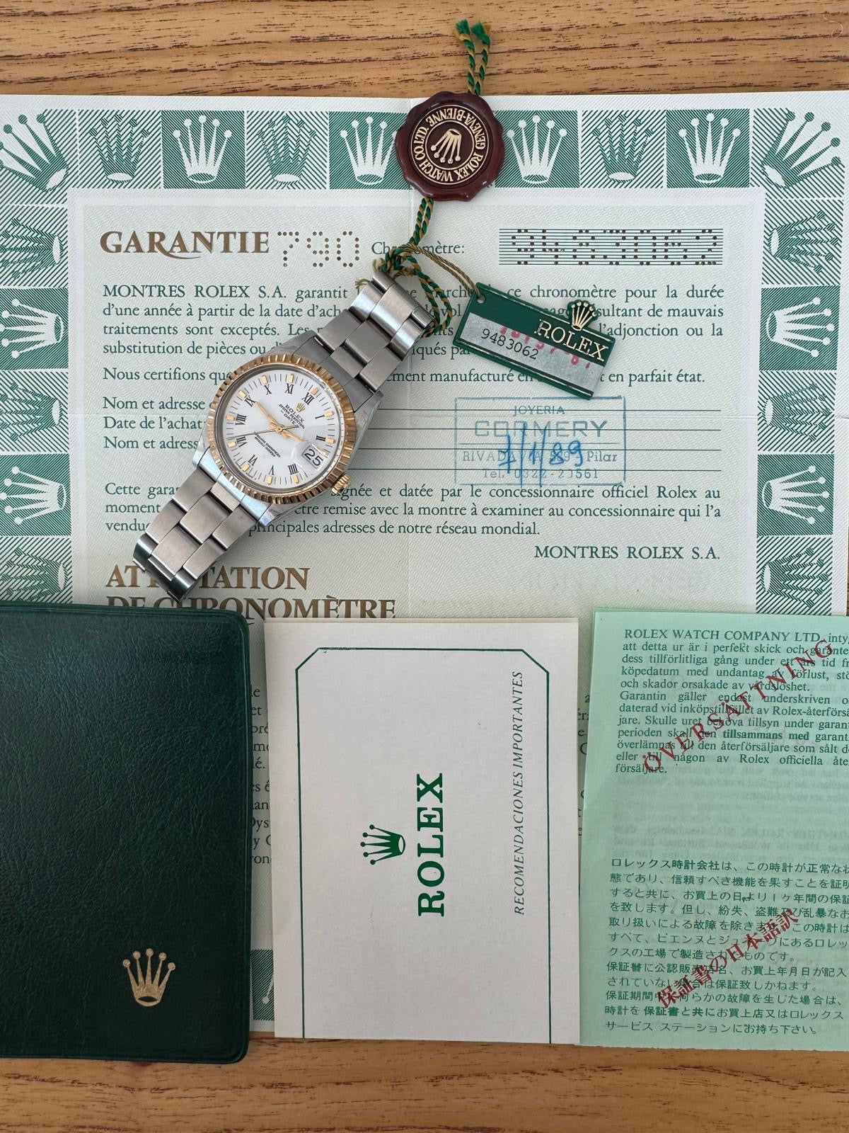 Rolex Oyster Perpetual Date UNPOLISHED with STICKER and PAPERS