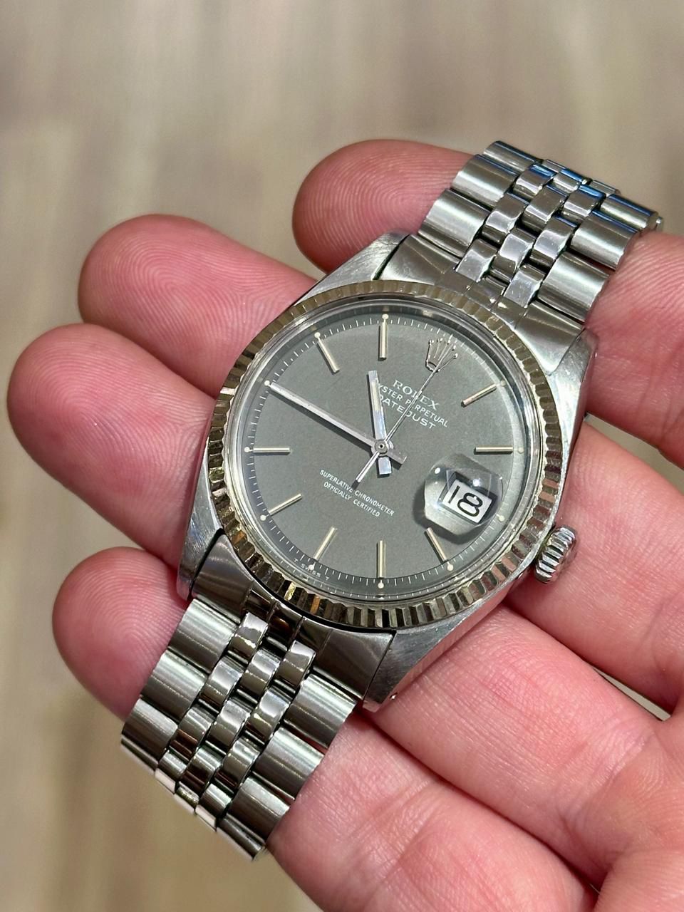 Rolex Datejust 36 GREY GHOST DIAL White Gold Bezel