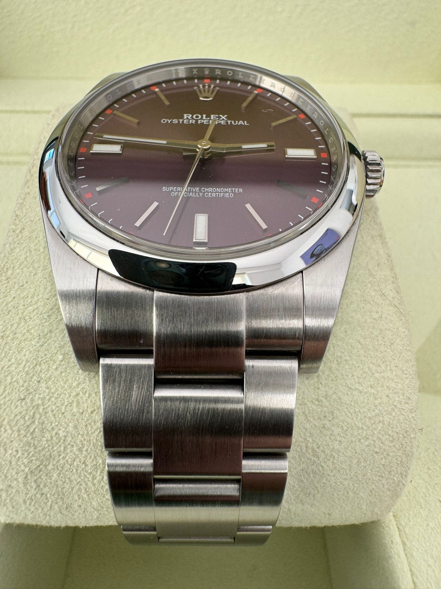 Rolex Oyster Perpetual 39 FULL SET GRAPE PURPLE 2015