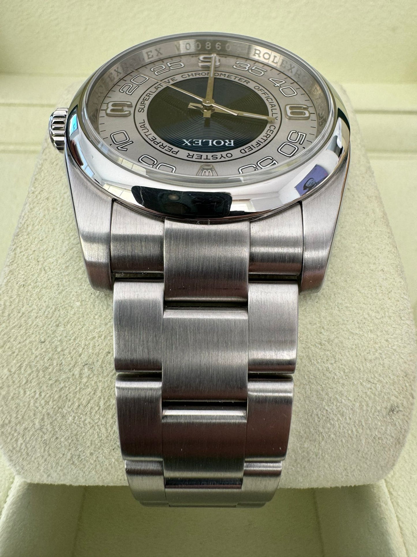 Rolex Oyster Perpetual 36 FULL SET BLUE SILVER CONCENTRIC