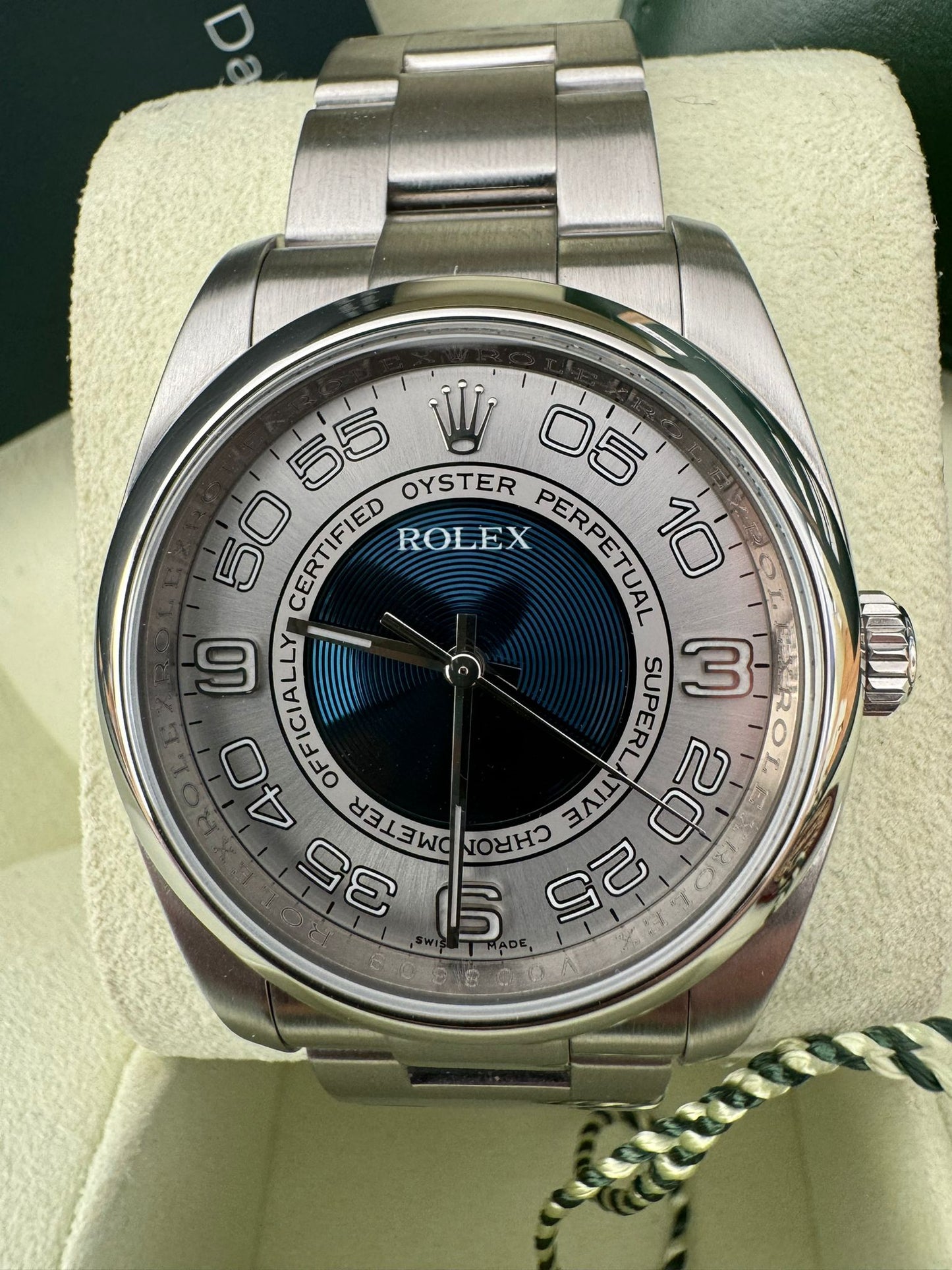 Rolex Oyster Perpetual 36 FULL SET BLUE SILVER CONCENTRIC