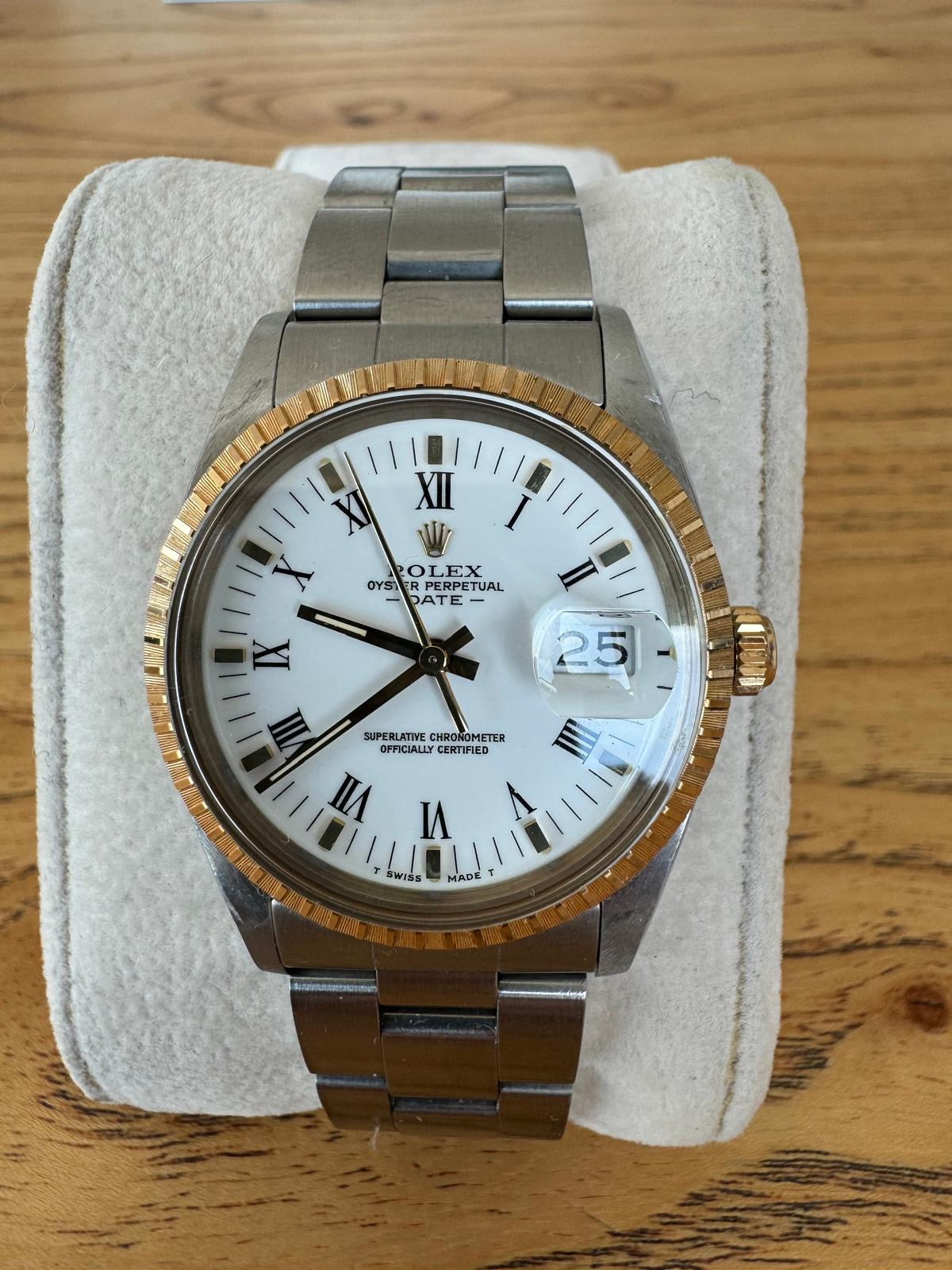 Rolex Oyster Perpetual Date UNPOLISHED with STICKER and PAPERS