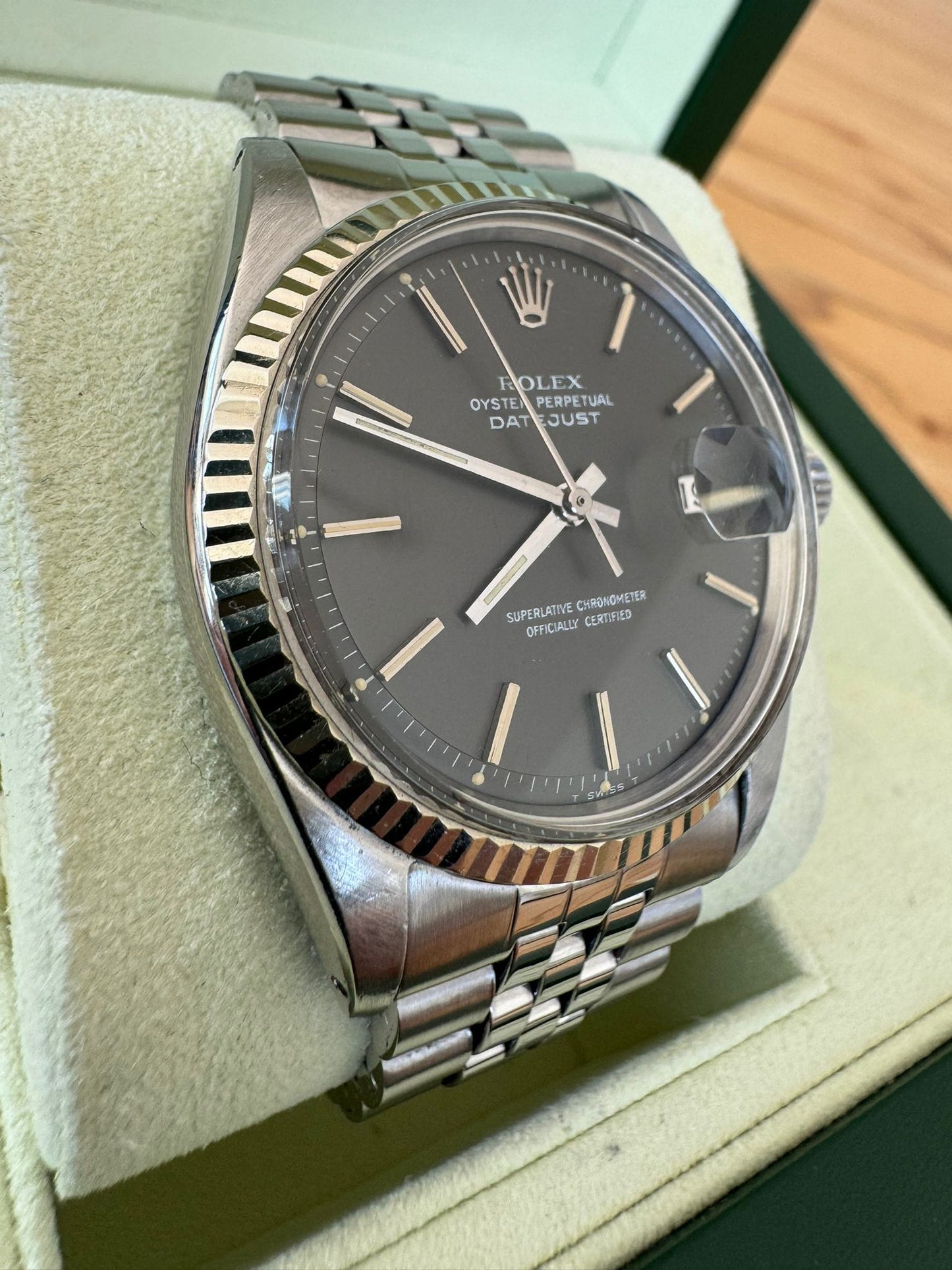 Rolex Datejust 36 GREY GHOST DIAL White Gold Bezel