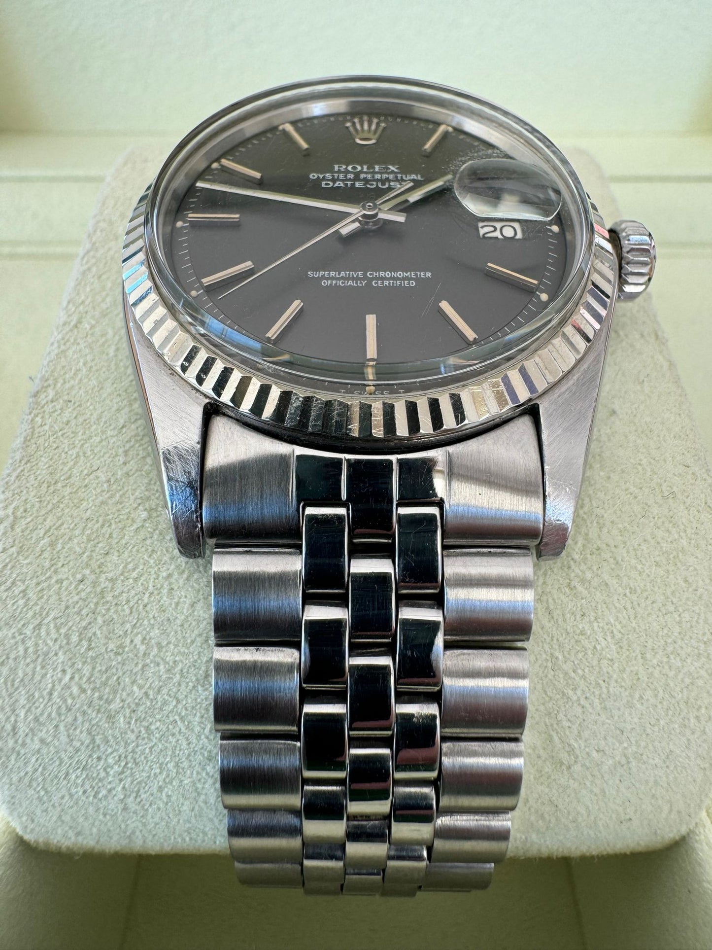 Rolex Datejust 36 GREY GHOST DIAL White Gold Bezel