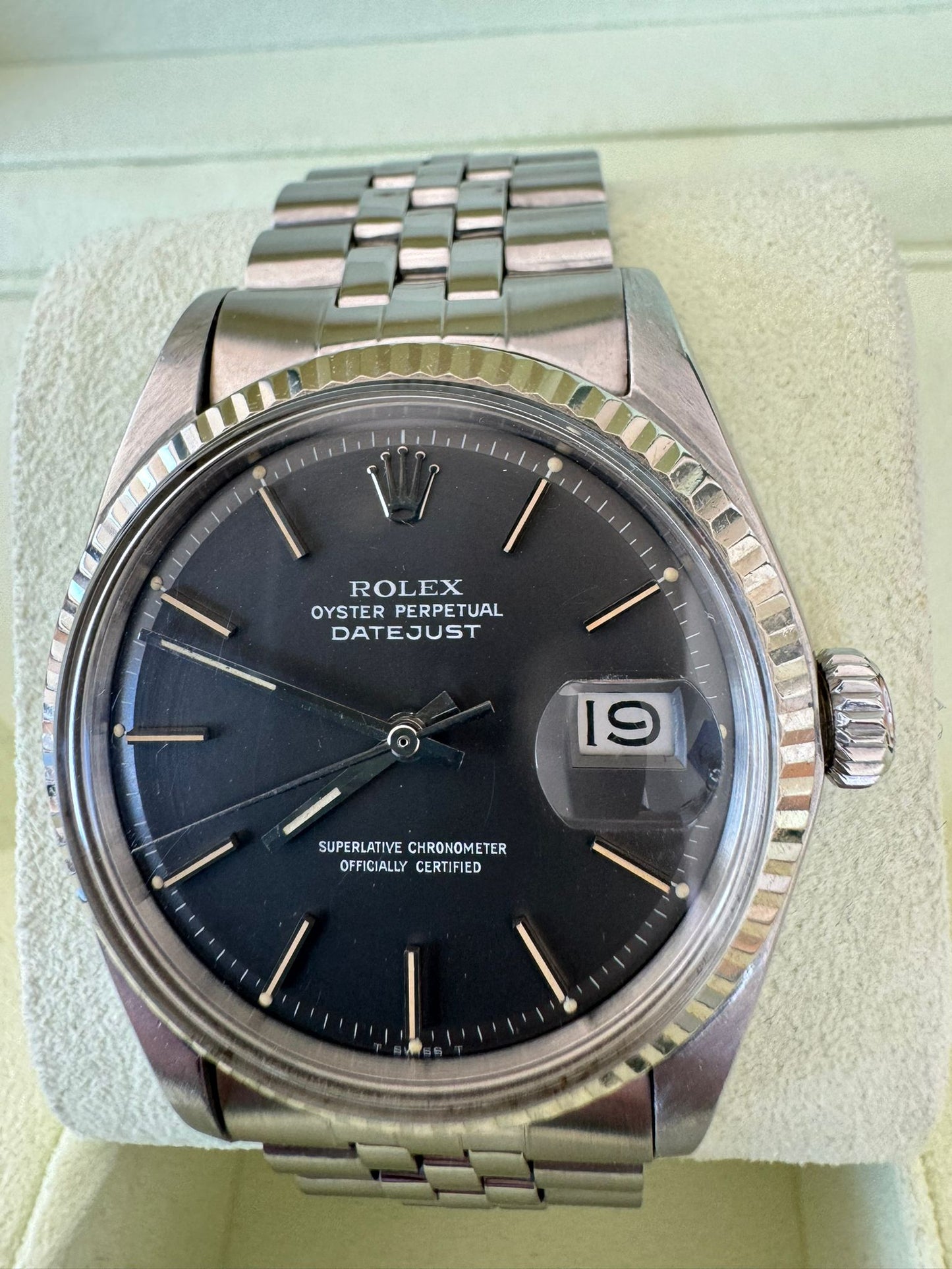 Rolex Datejust 36 GREY GHOST DIAL White Gold Bezel