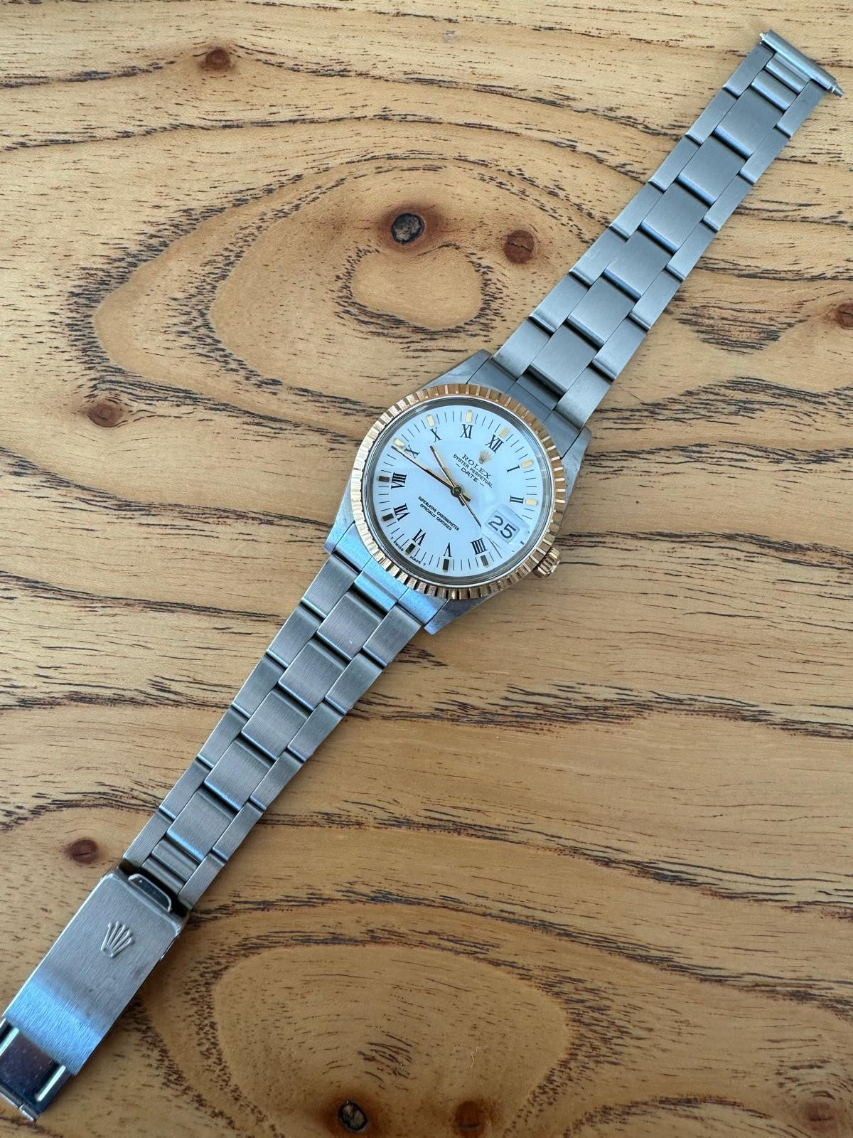 Rolex Oyster Perpetual Date UNPOLISHED with STICKER and PAPERS