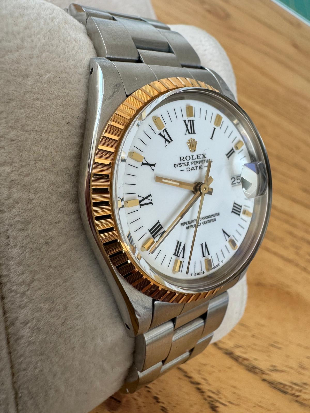 Rolex Oyster Perpetual Date UNPOLISHED with STICKER and PAPERS